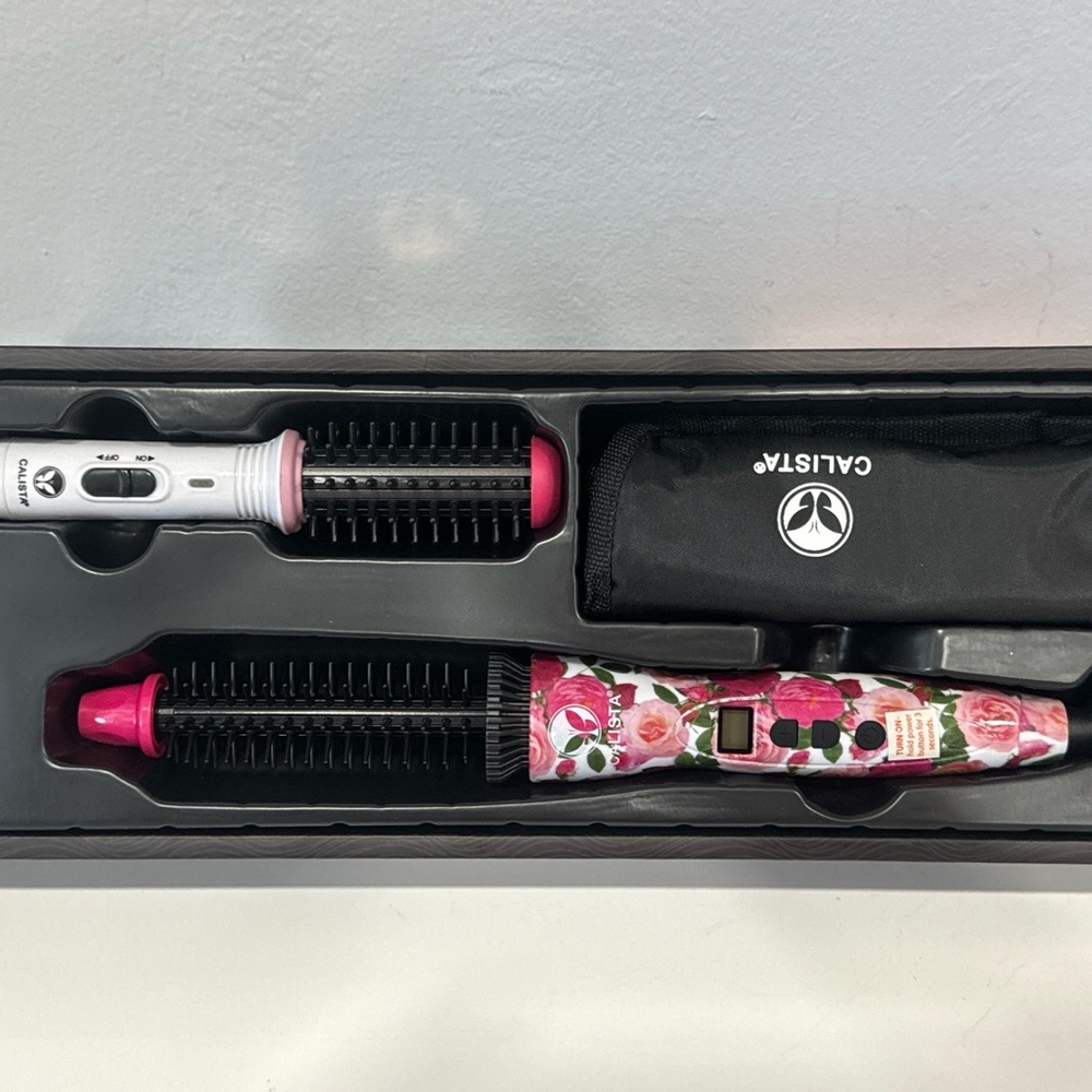 Calista perfecter Pro Heated Round Brush with GoGo Mini  brush(Rose whit…